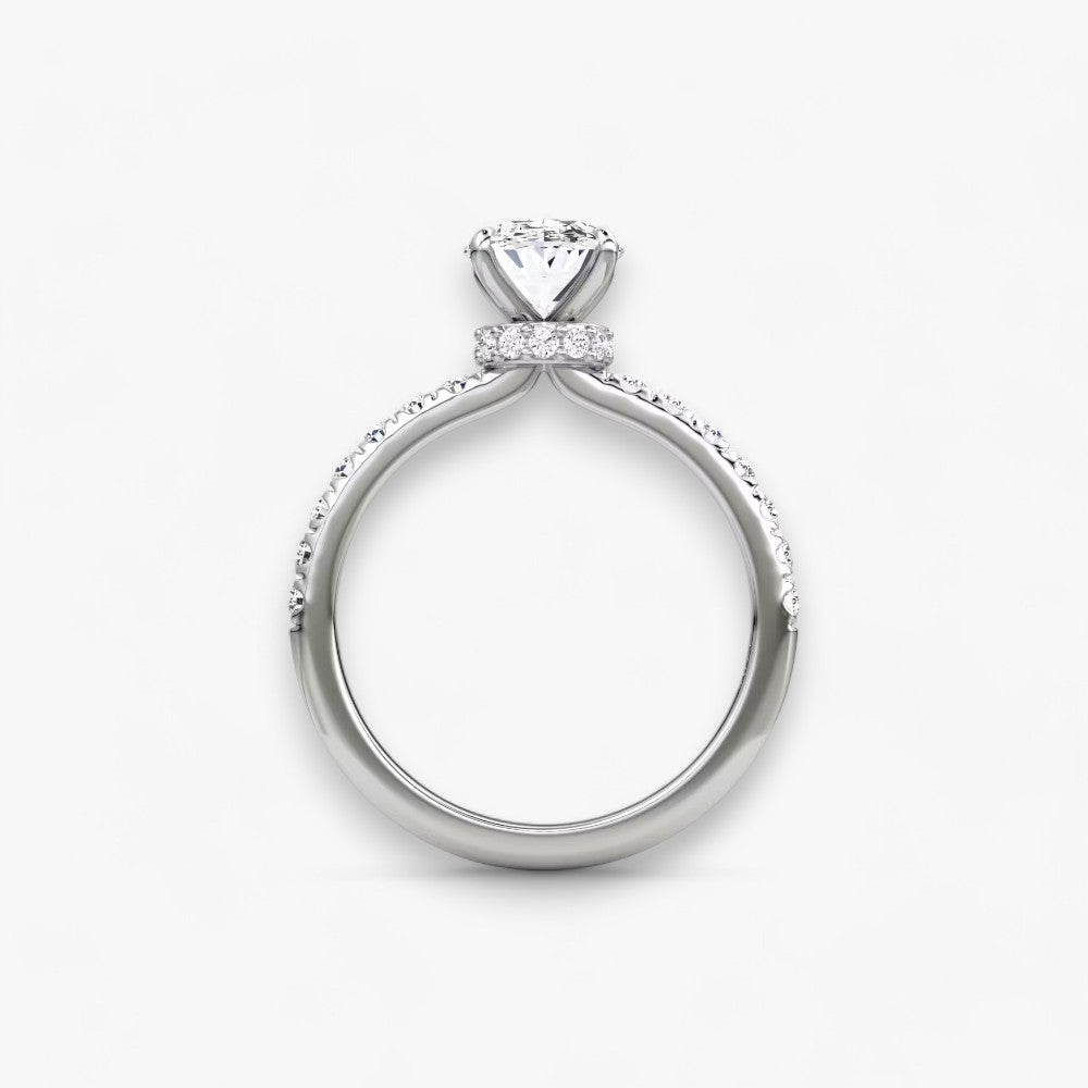 JOIE (Oval natürlicher Diamant Platin mit Pave)