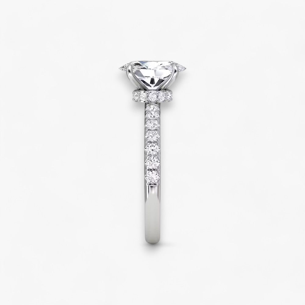 JOIE (Oval natural diamond white gold with pave)