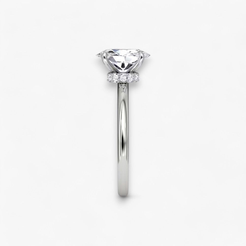 JOIE (Oval White Gold without Pave LABGROWN)