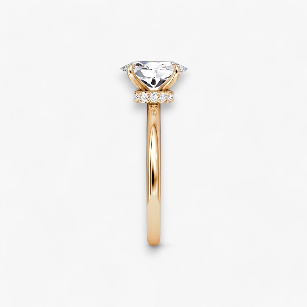 JOIE (Oval natural diamond rose gold without pave)