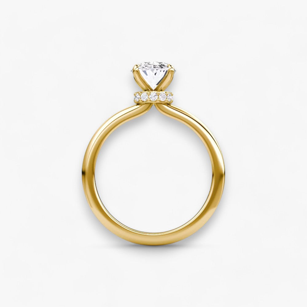 JOIE (Oval Gelbgold ohne Pave LABGROWN)