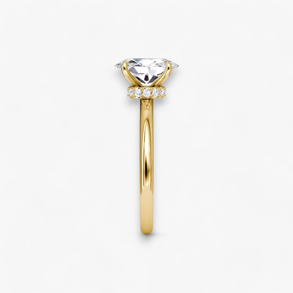 JOIE (Oval natural diamond yellow gold without pave)