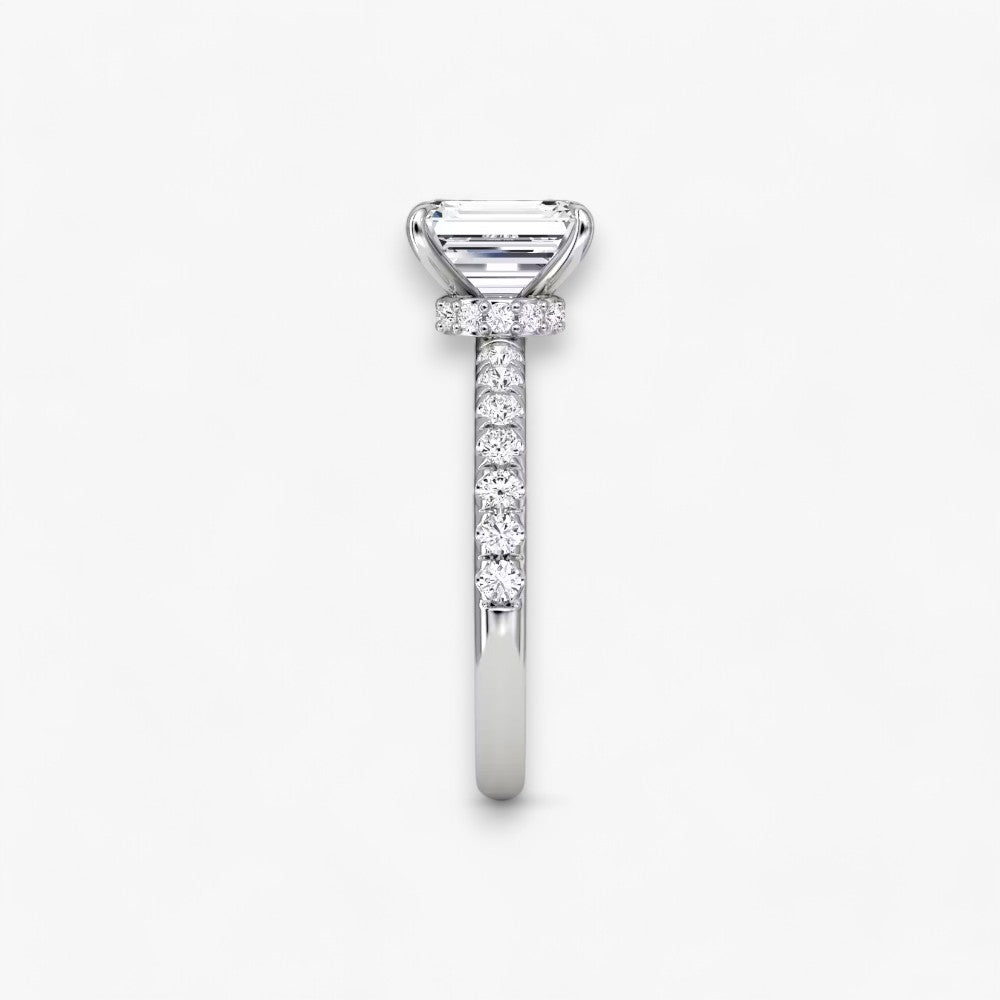 JOIE (Emerald natural diamond white gold with pave LABGROWN)