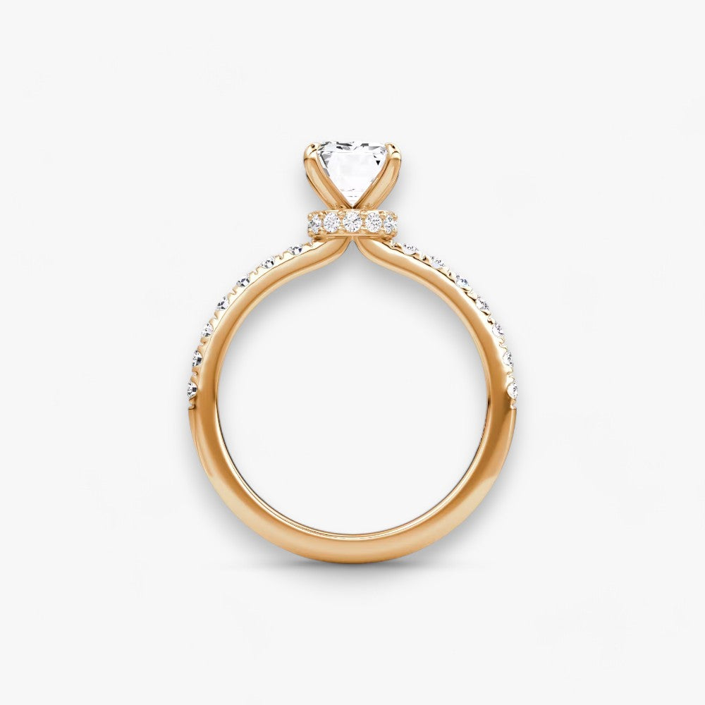 JOIE (Emerald natural diamond rose gold with pave LABGROWN)