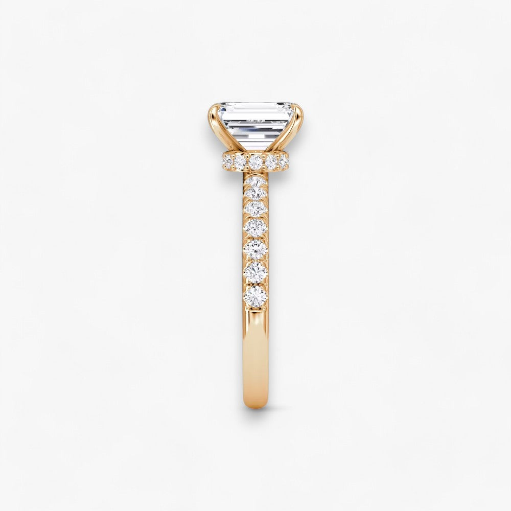 JOIE (Emerald natural diamond rose gold with pave LABGROWN)