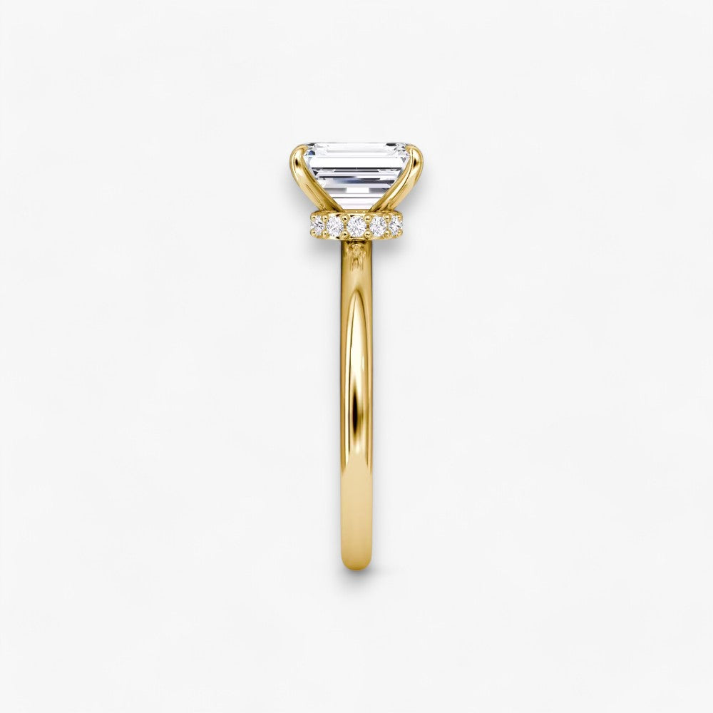 JOIE (Emerald natural diamond yellow gold without pave LABGROWN)