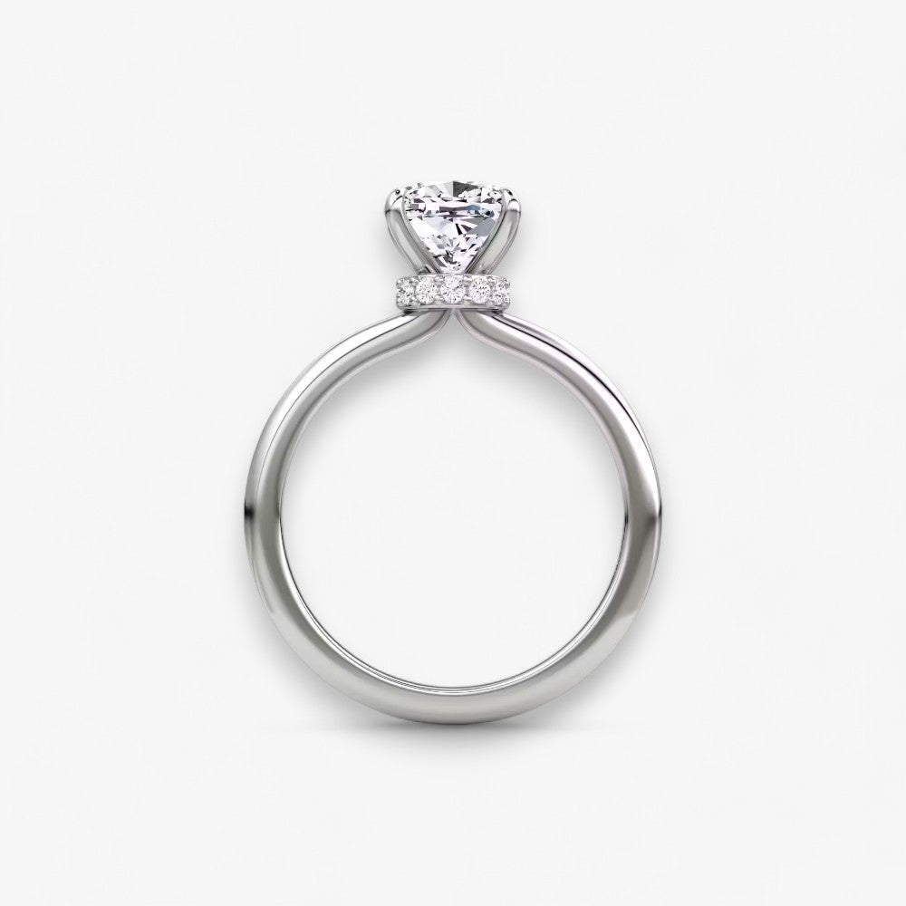 JOIE (Cushion natural diamond white gold without pave)