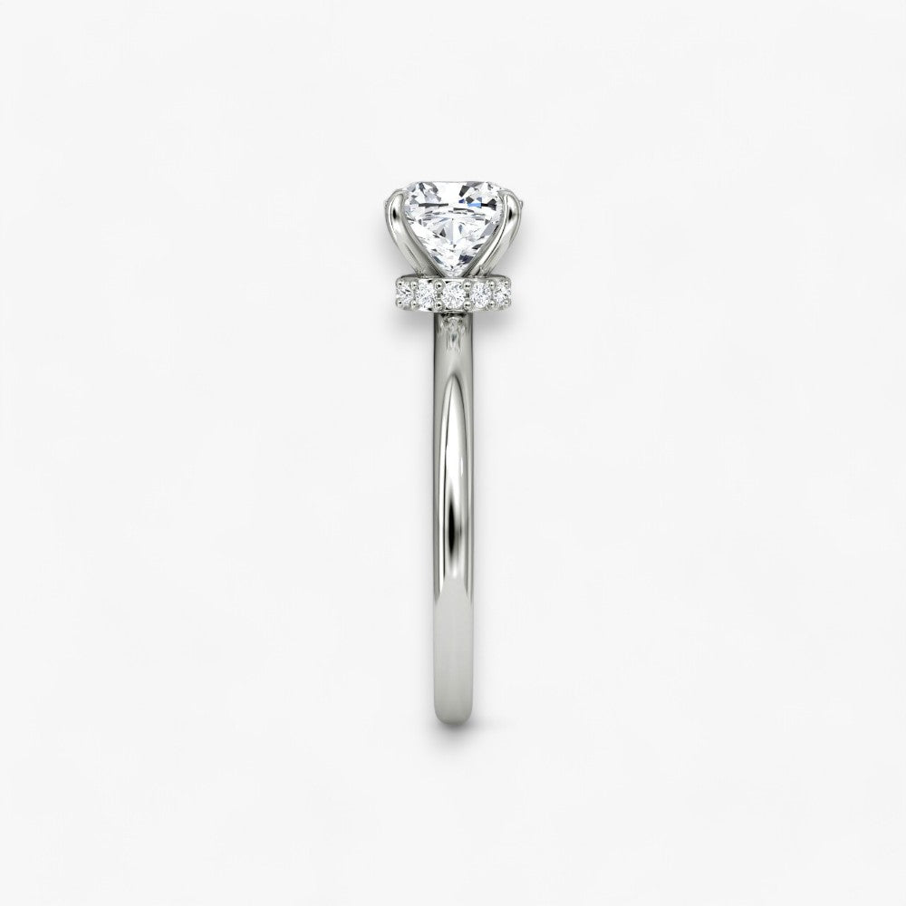 JOIE (Cushion natural diamond white gold without pave)