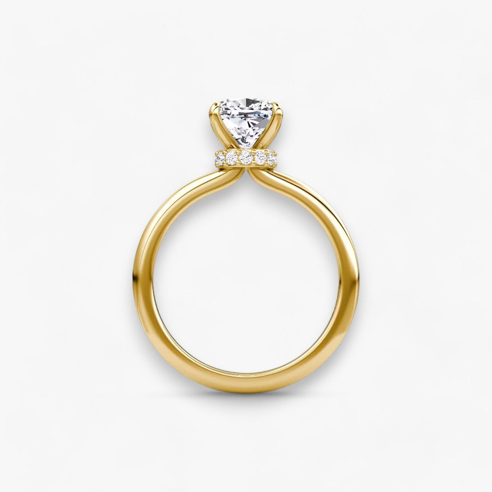 JOIE (Cushion natural diamond yellow gold without pave)