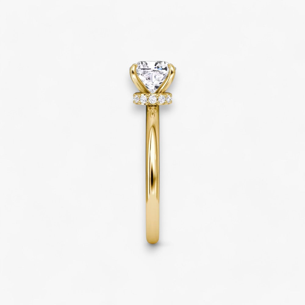 JOIE (Cushion natural diamond yellow gold without pave)