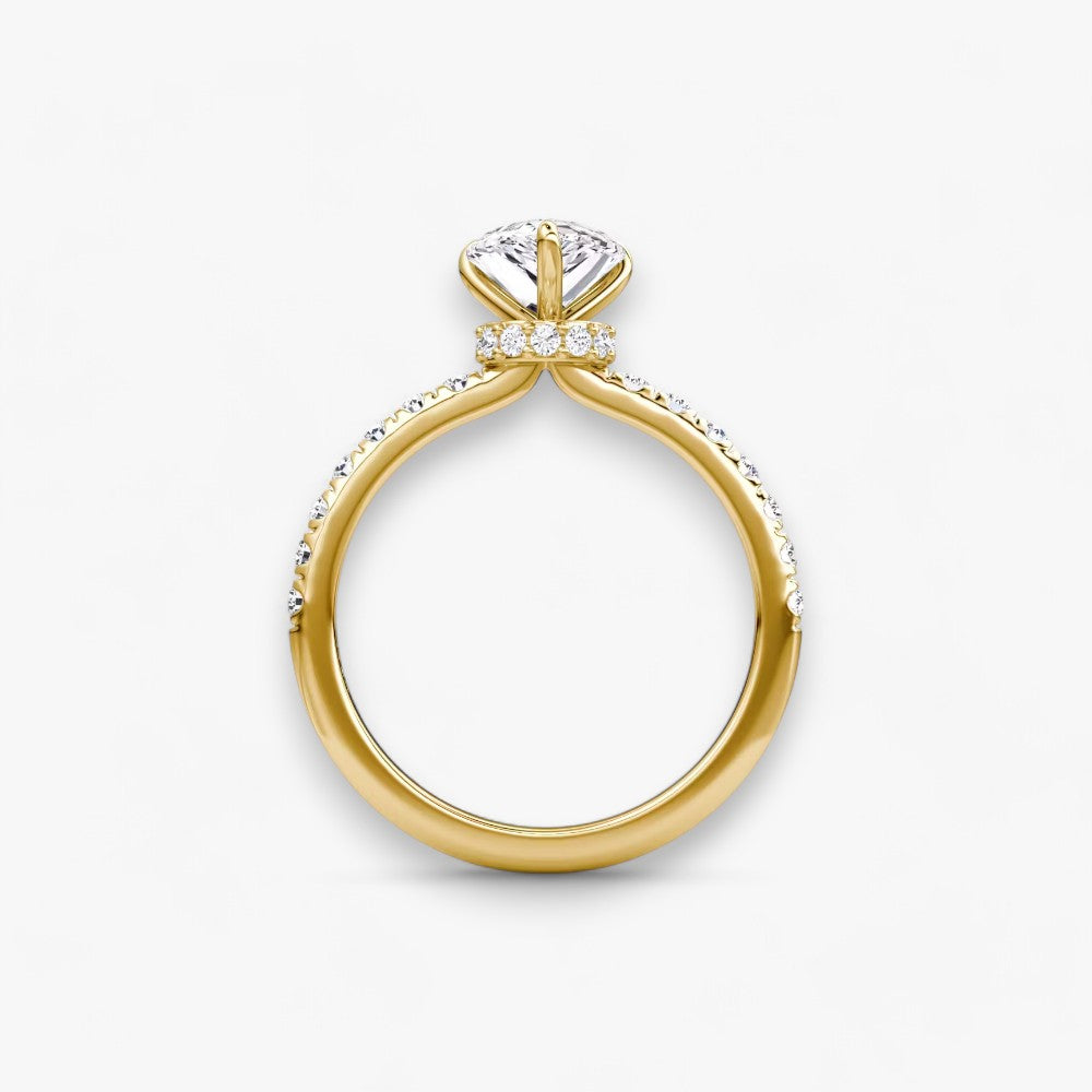 JOIE (drop natural diamond yellow gold with pave)