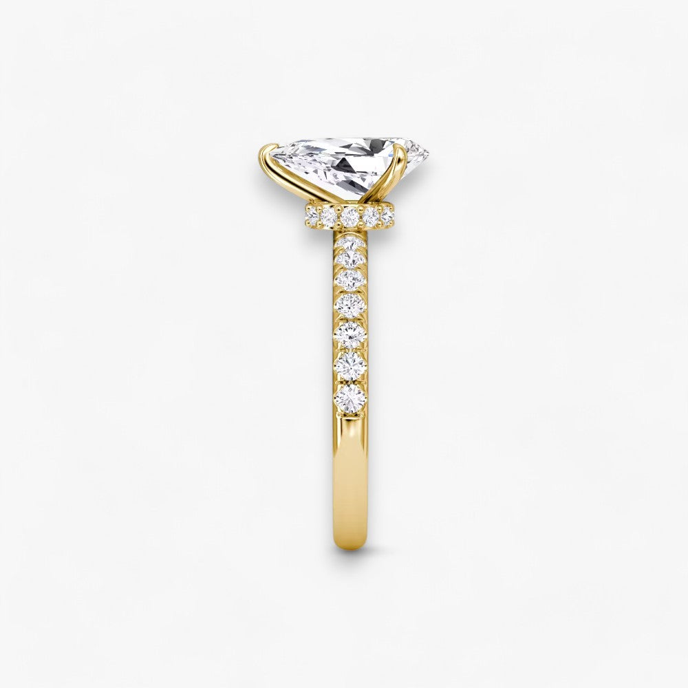 JOIE (drop natural diamond yellow gold with pave)