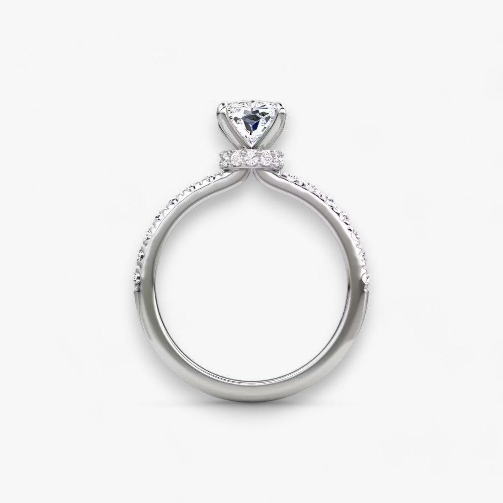 JOIE (Radiant natural diamond white gold with pave)