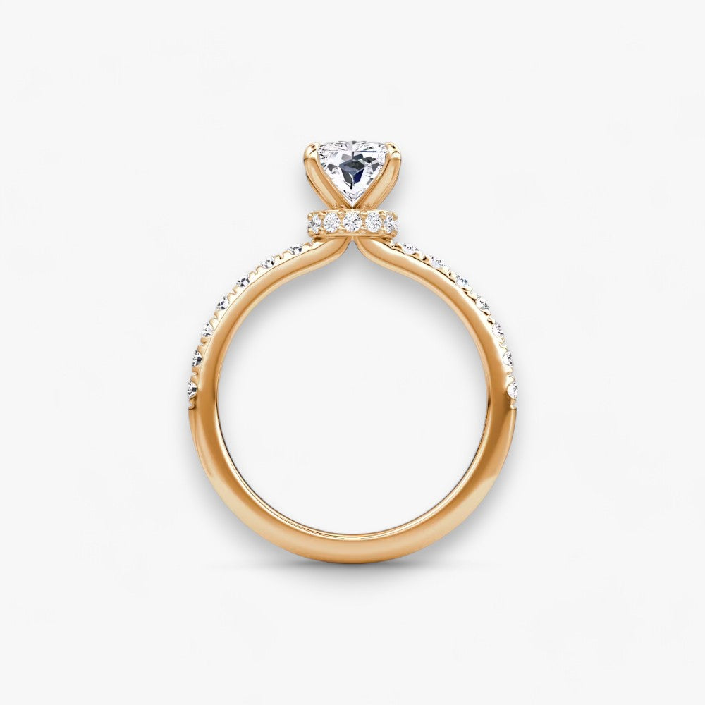 JOIE (Radiant natural diamond rose gold with pave)