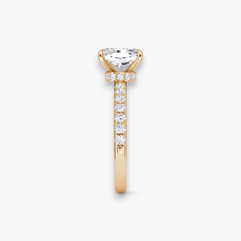 JOIE (Radiant natural diamond rose gold with pave)