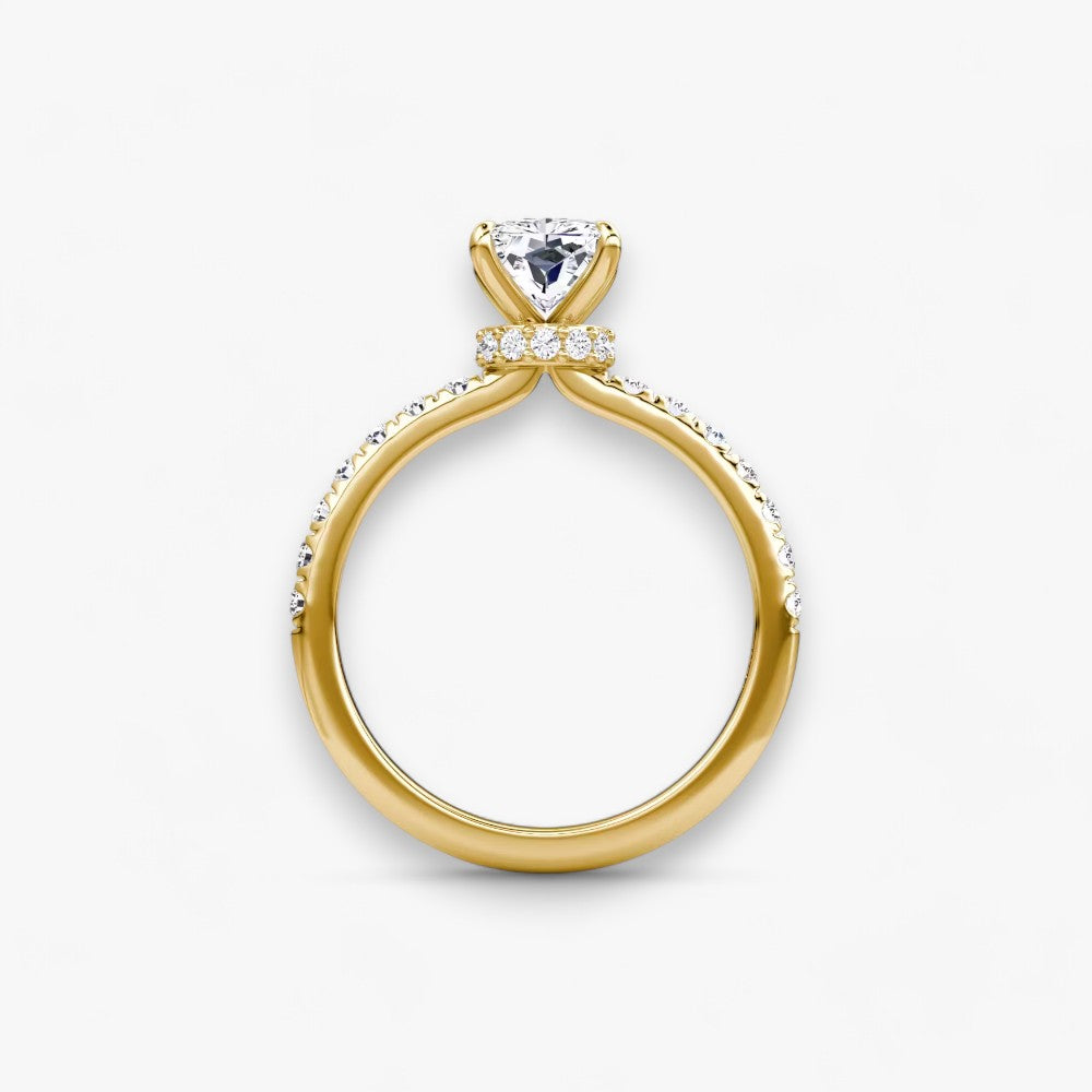 JOIE (Radiant natural diamond yellow gold with pave)