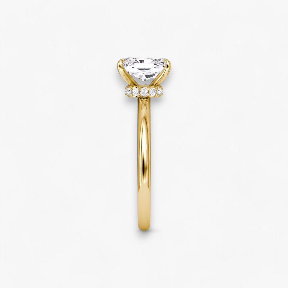 JOIE (Radiant natural diamond yellow gold without pave)