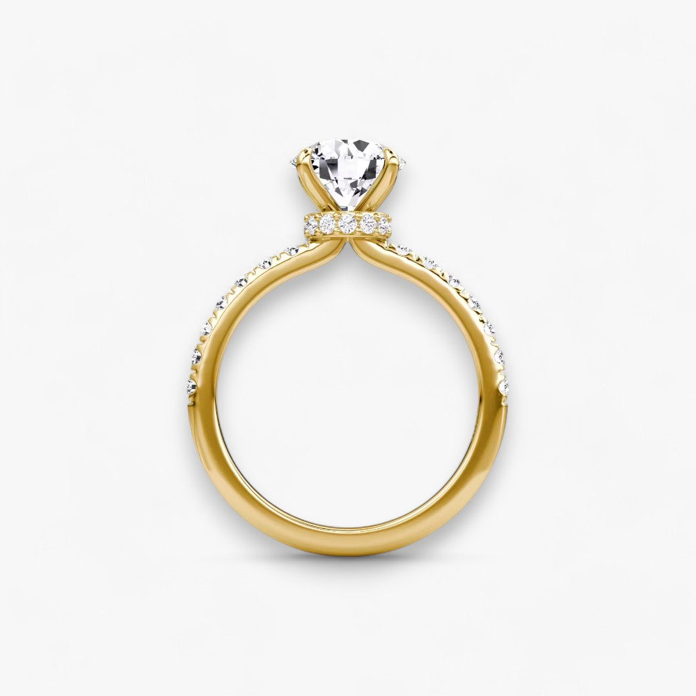 JOIE (Round Natural Diamond Yellow Gold with Pave)