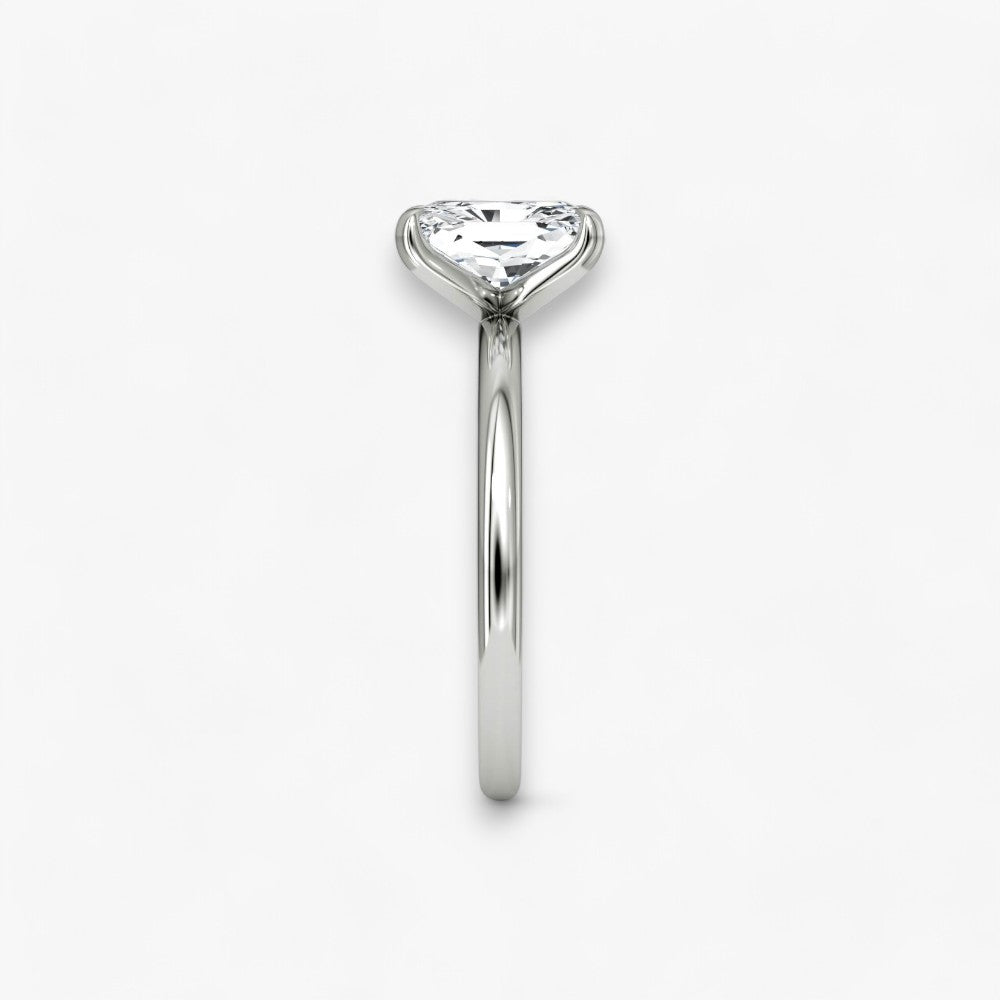 VITRA (Radiant natural diamond white gold without pave)