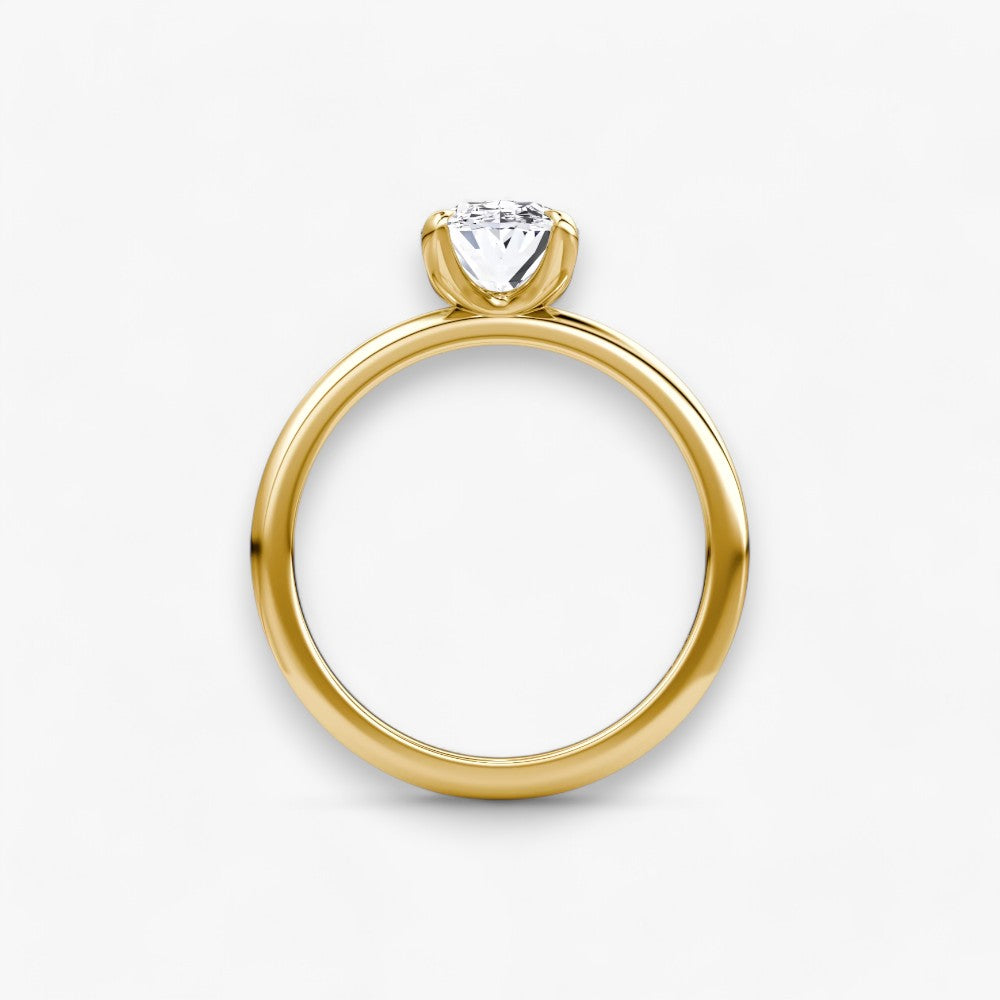 VITRA (Oval natural diamond yellow gold without pave)