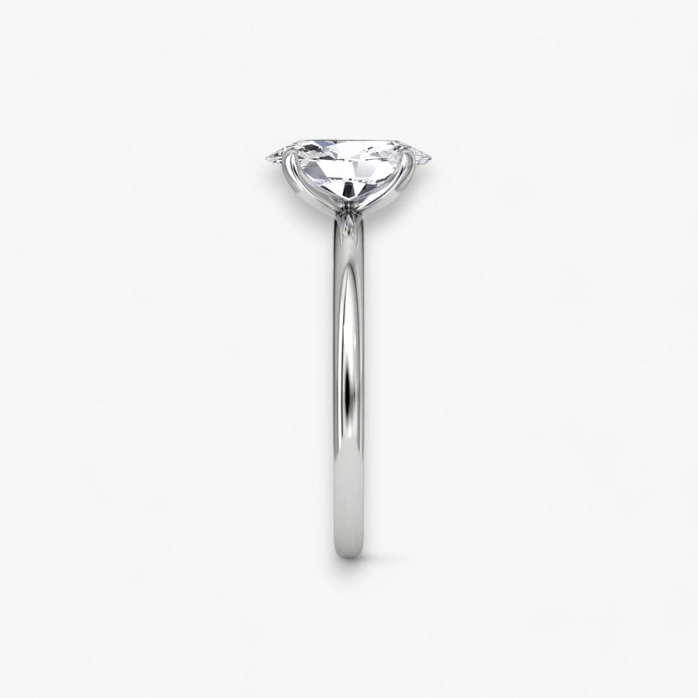 VITRA (Oval White Gold without Pave LABGROWN)