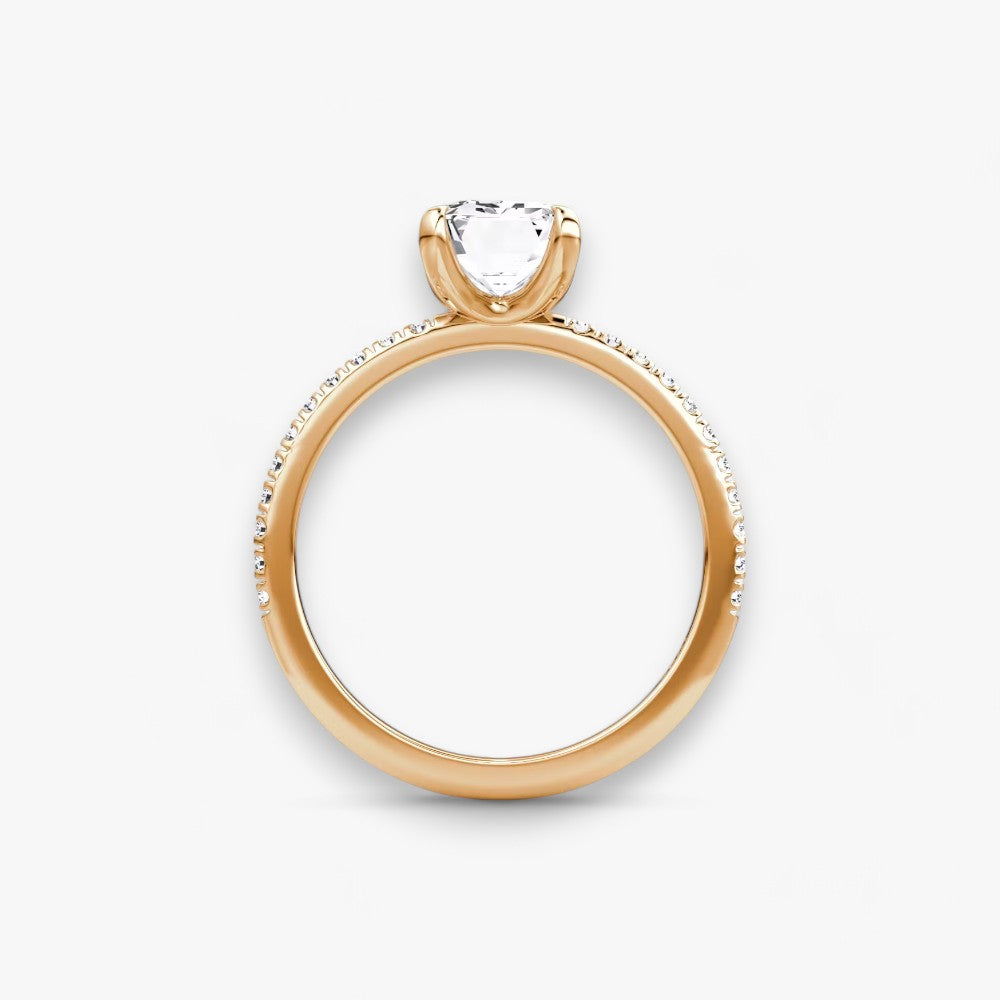 VITRA (Emerald natural diamond rose gold with pave)