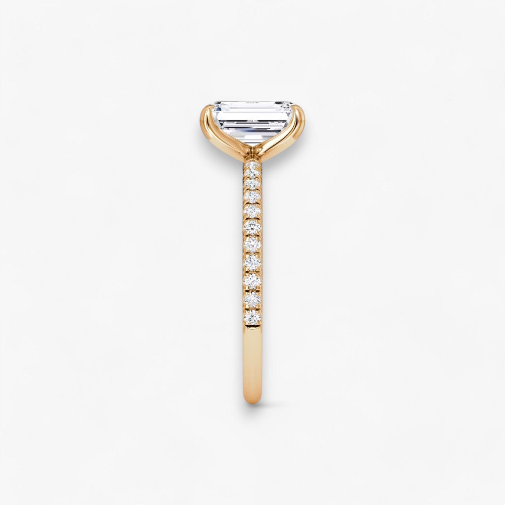 VITRA (Emerald natural diamond rose gold with pave)