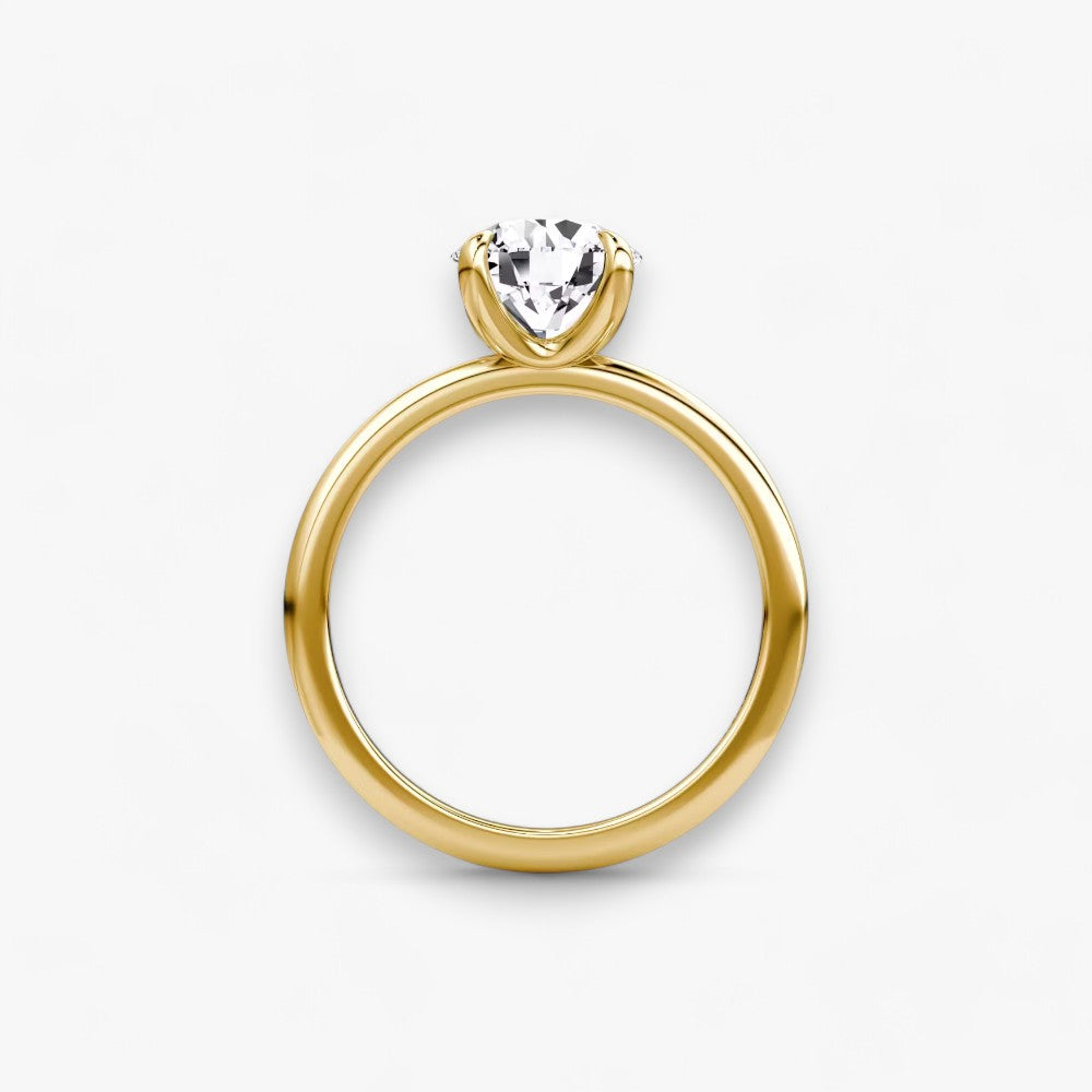 VITRA (Round Yellow Gold without Pave LABGROWN)