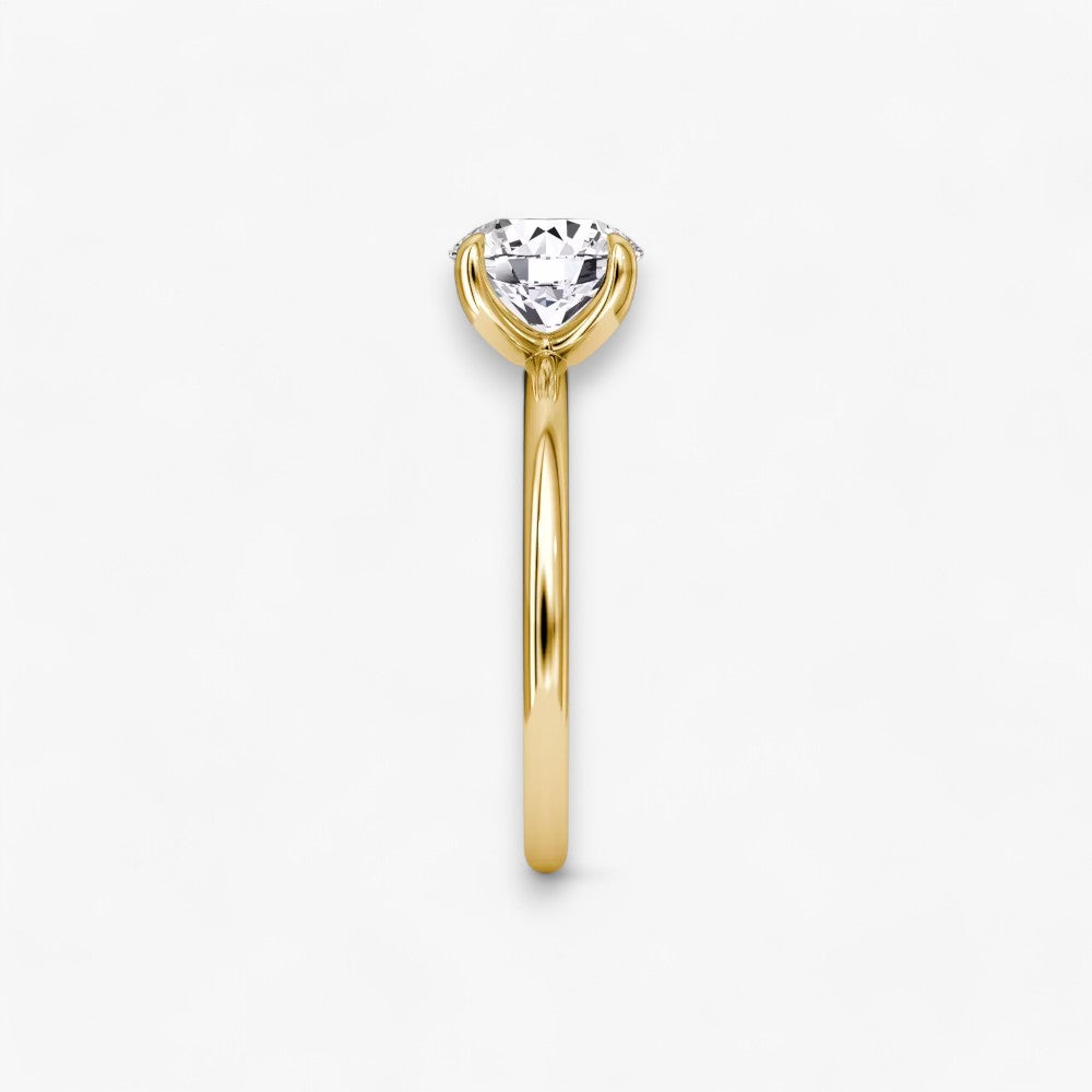 VITRA (Round Yellow Gold without Pave LABGROWN)