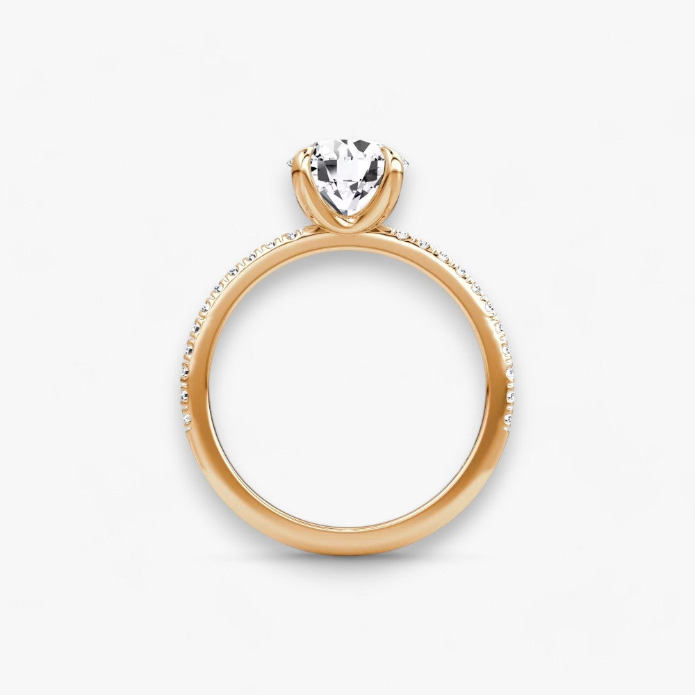 VITRA (Round Natural Diamond Rose Gold with Pave)