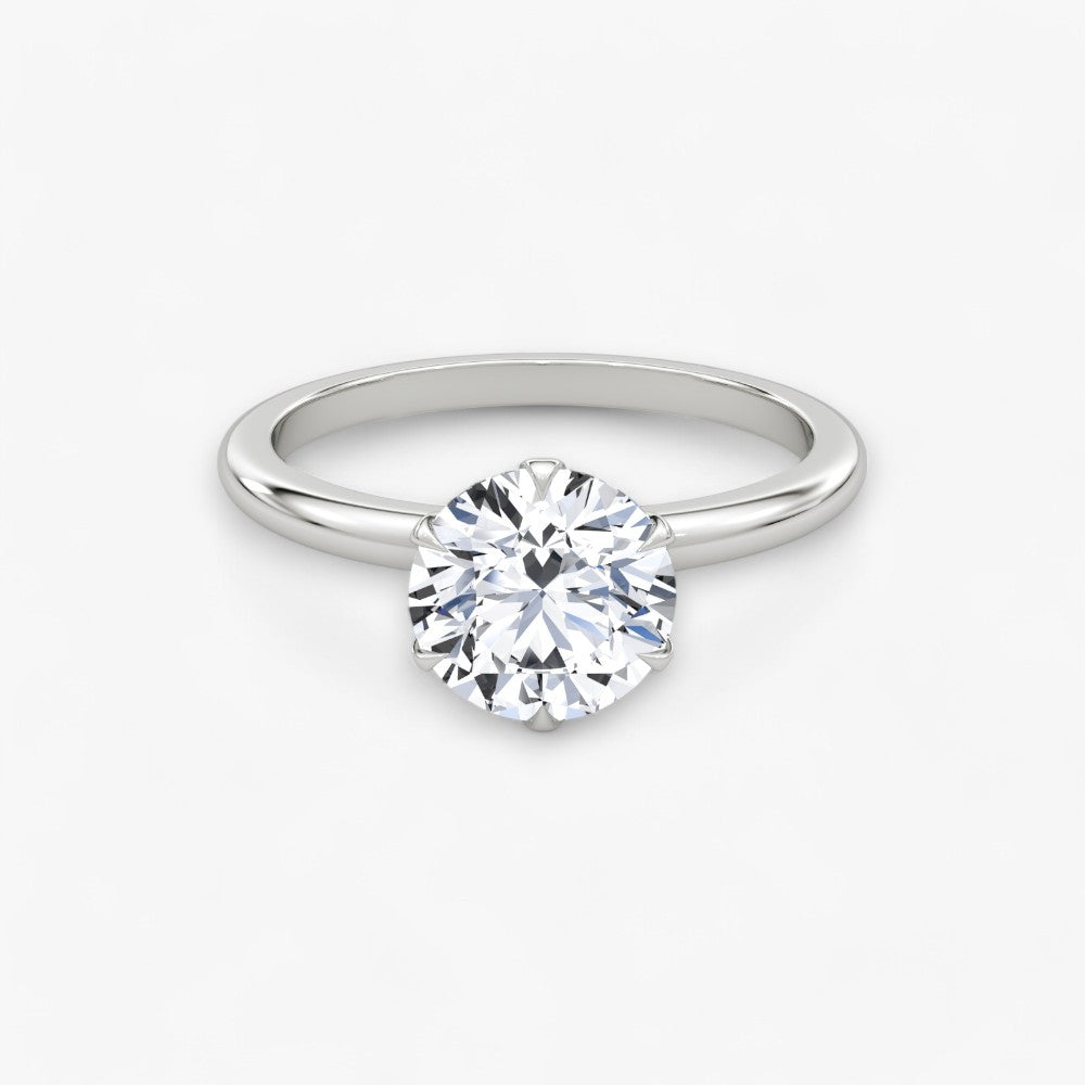 CLAIR (Round Natural Diamond Platinum without Pave)