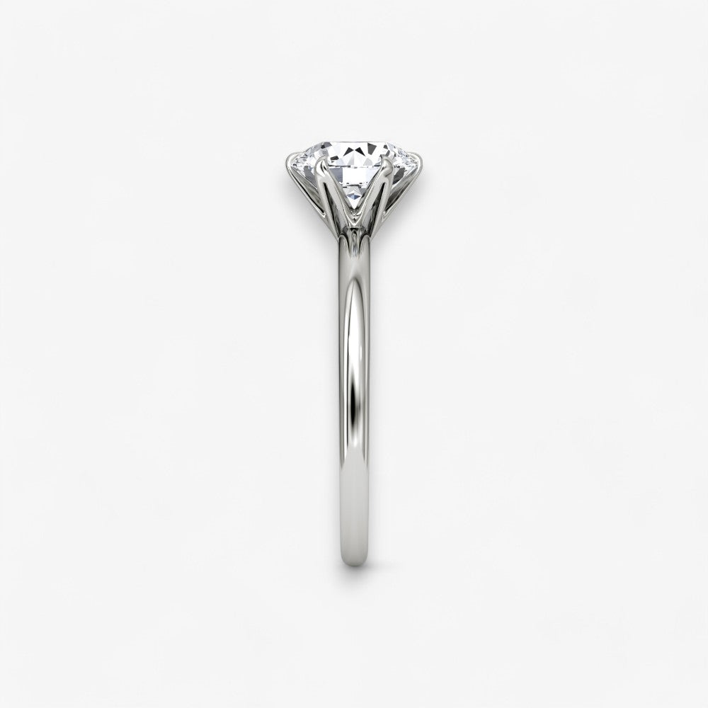 CLAIR (Round Natural Diamond Platinum without Pave)