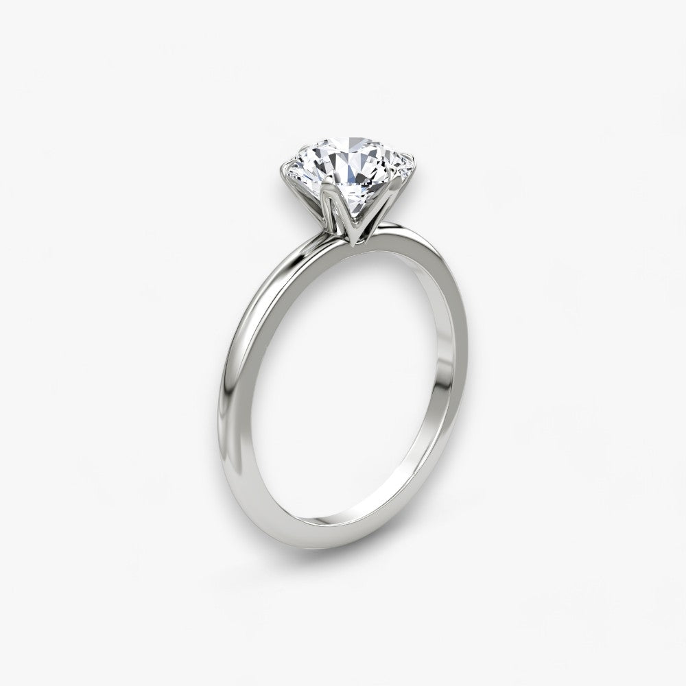 CLAIR (Round natural diamond white gold without pave)