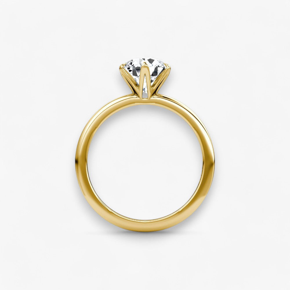 CLAIR (Round natural diamond yellow gold without pave)