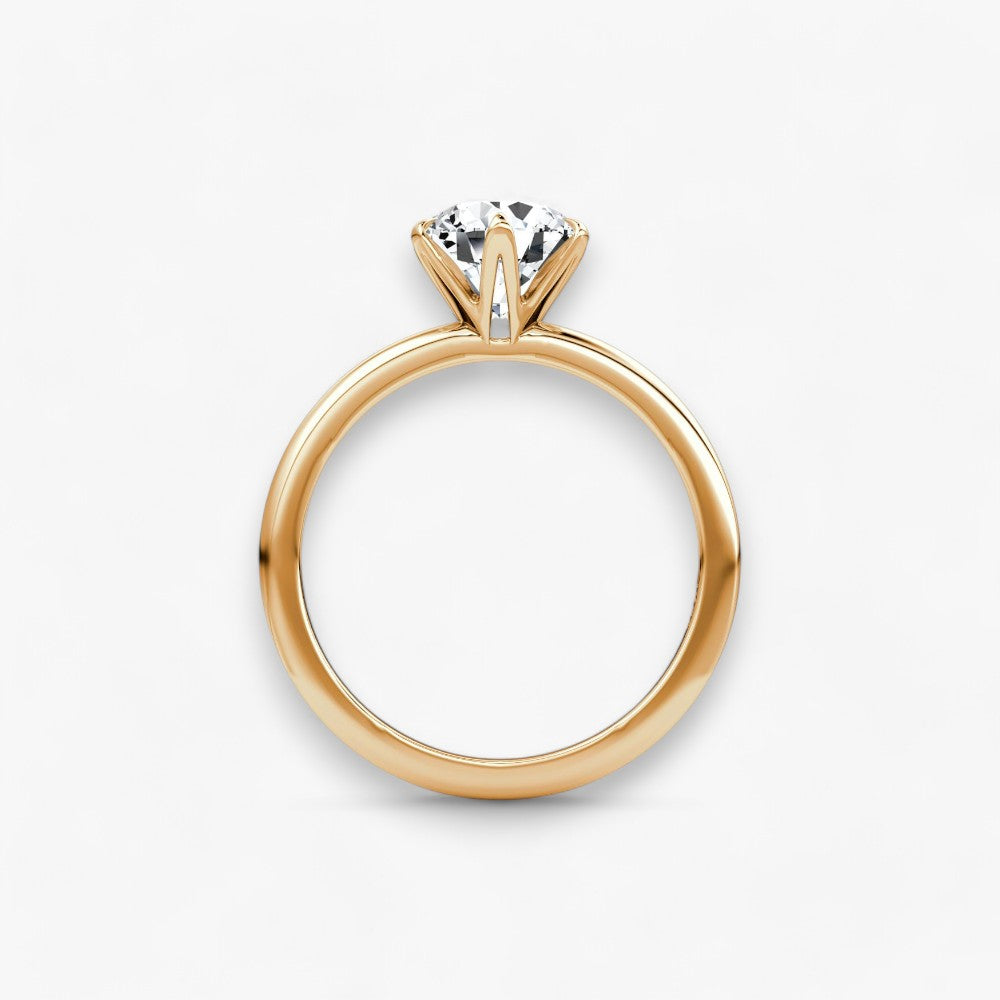 CLAIR (Round natural diamond rose gold without pave)