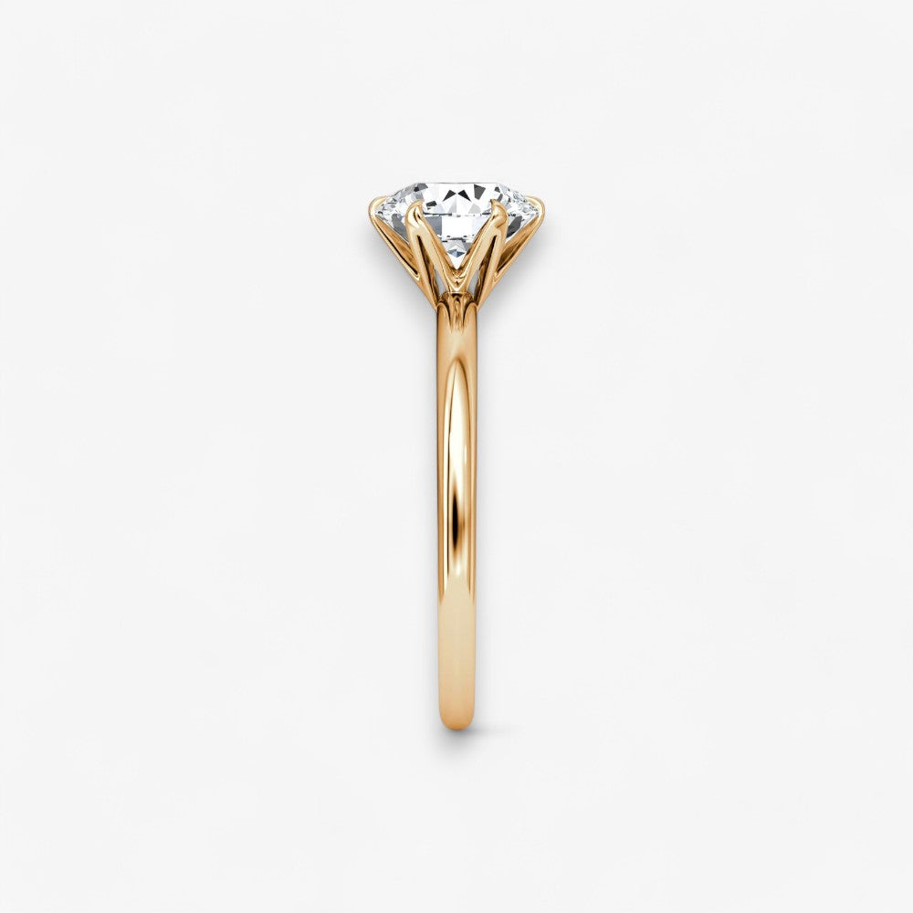 CLAIR (Round natural diamond rose gold without pave)