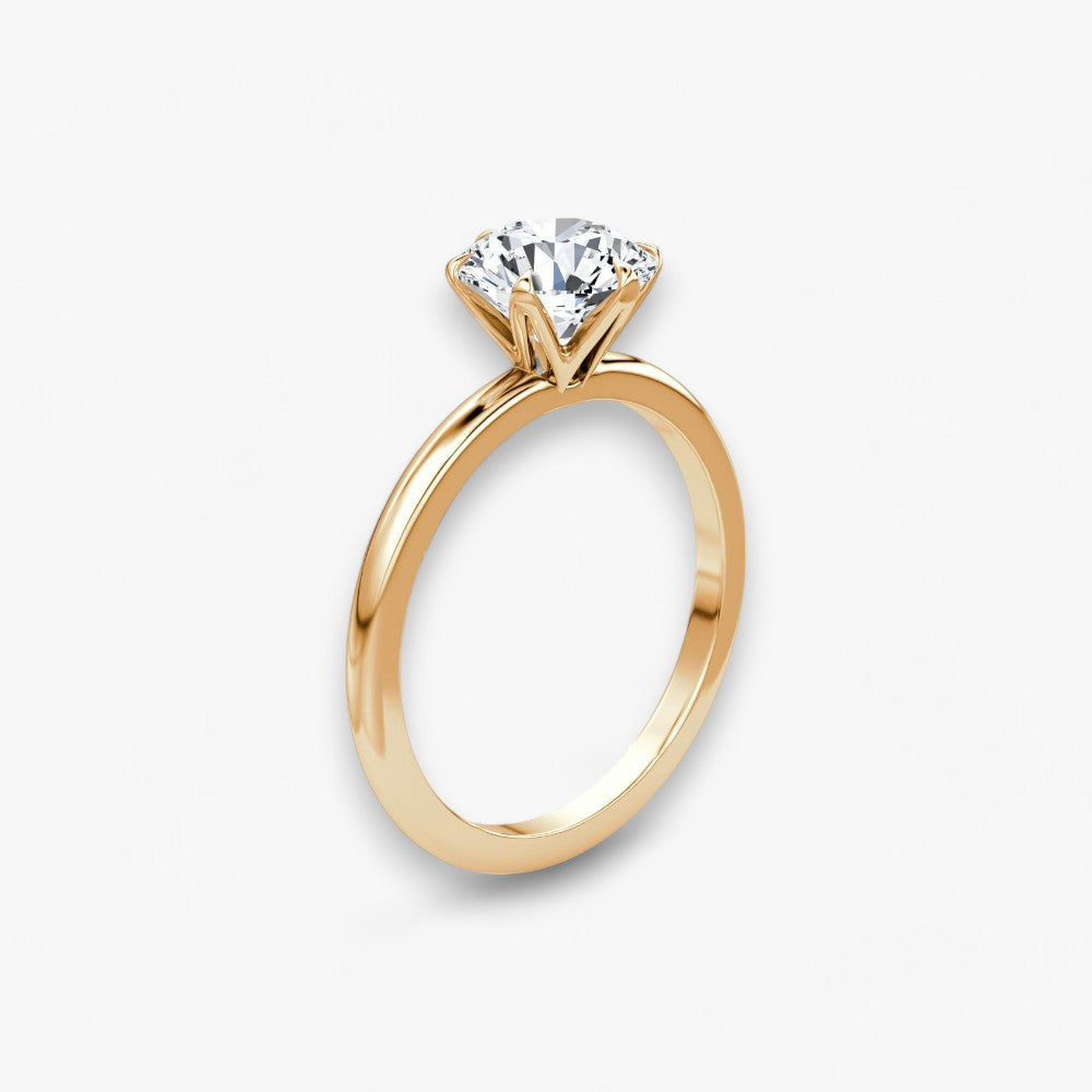 CLAIR (Round natural diamond rose gold without pave)