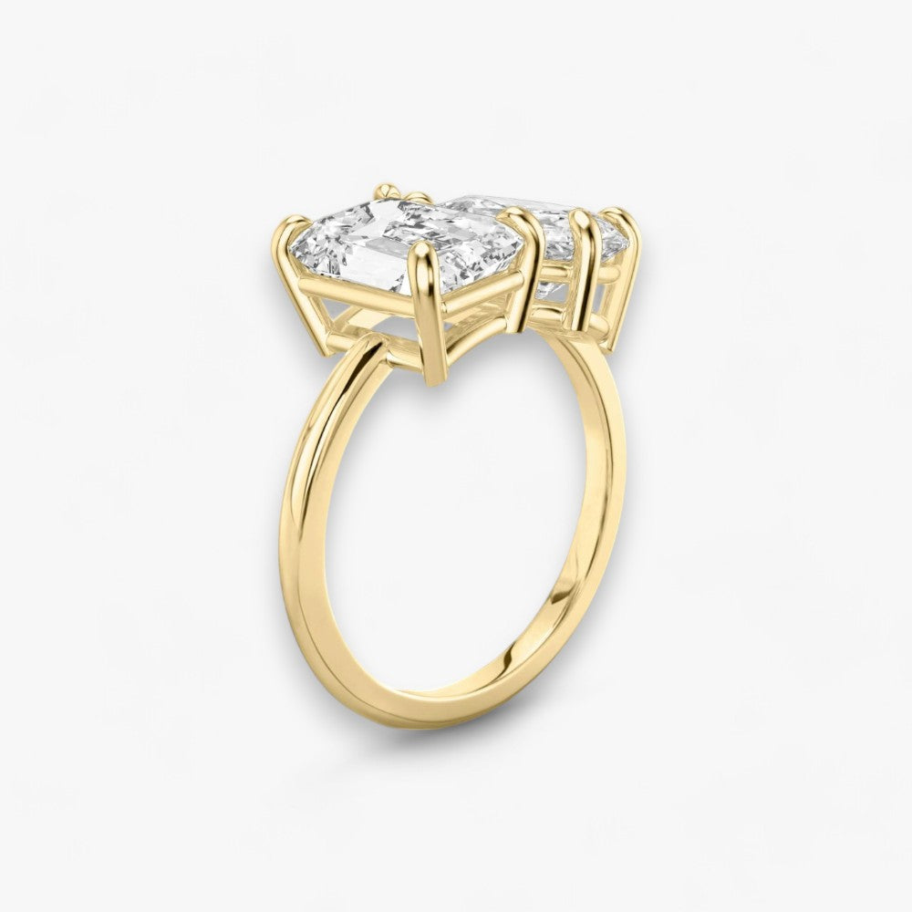 CHARM (Emerald + Drop Yellow Gold without Pavé LABGROWN)