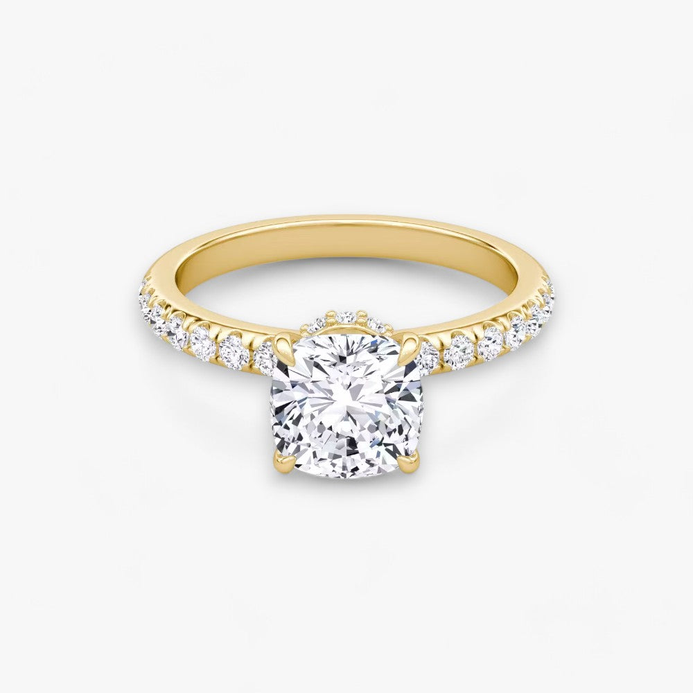 JOIE (Cushion natural diamond yellow gold with pave)