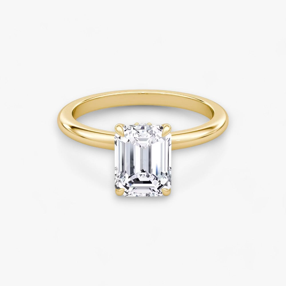 JOIE (Emerald natural diamond yellow gold without pave LABGROWN)