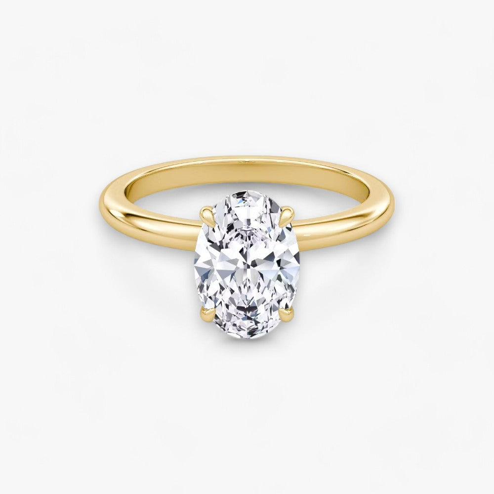 JOIE (Oval natural diamond yellow gold without pave)