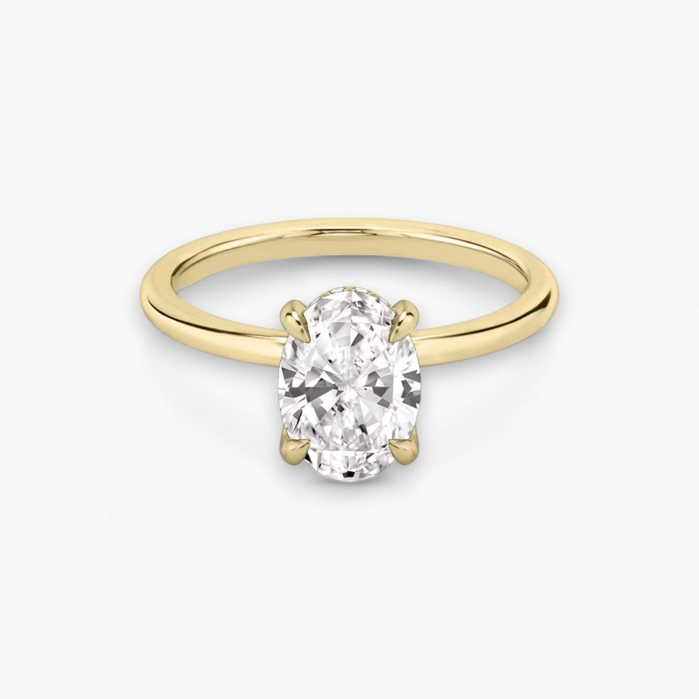 AMOUR (Oval Yellow Gold without Pave LABGROWN)