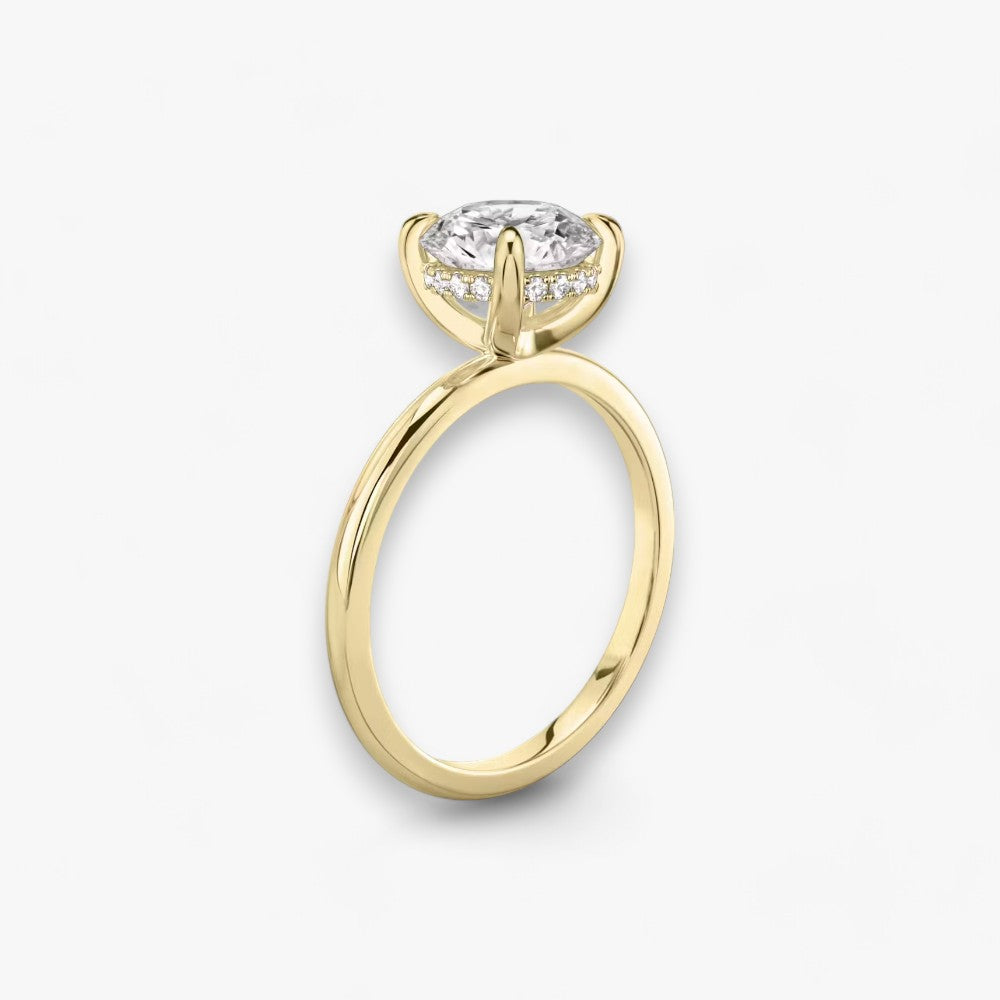 AMOUR (Round Yellow Gold without Pave LABGROWN)