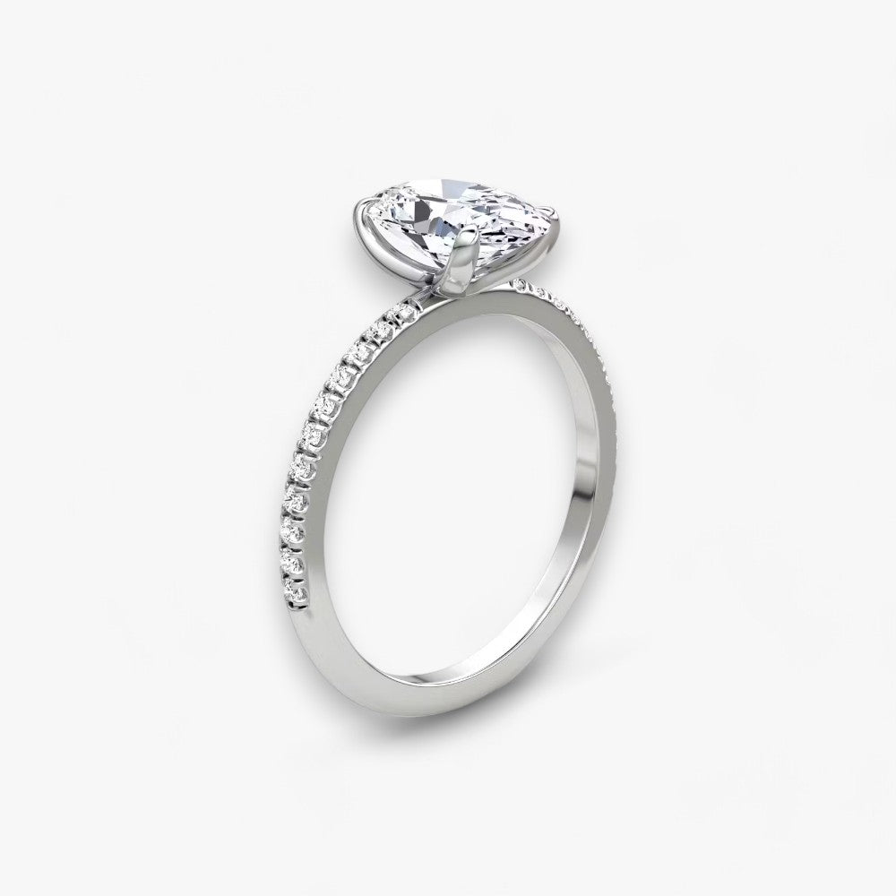 VITRA (Oval Natural Diamond Platinum with Pave)