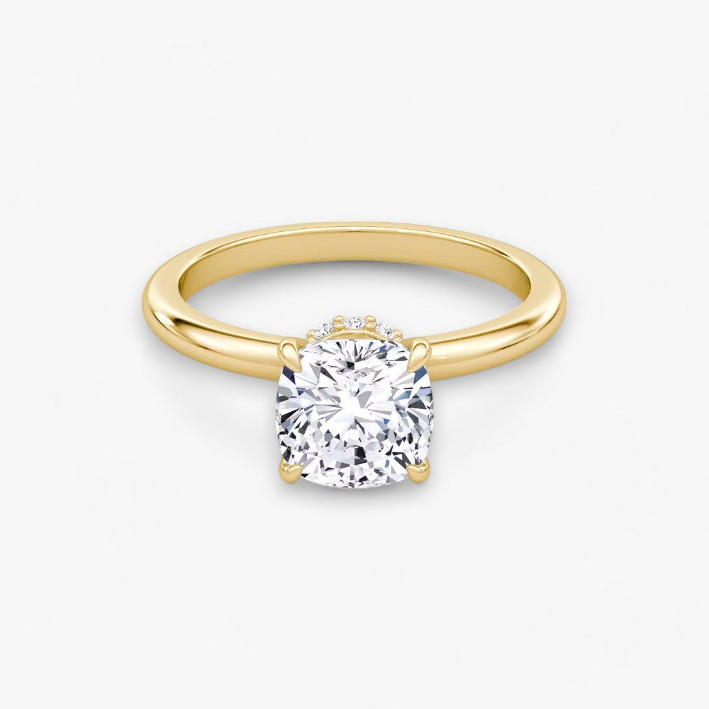 JOIE (Cushion natural diamond yellow gold without pave LABGROWN)