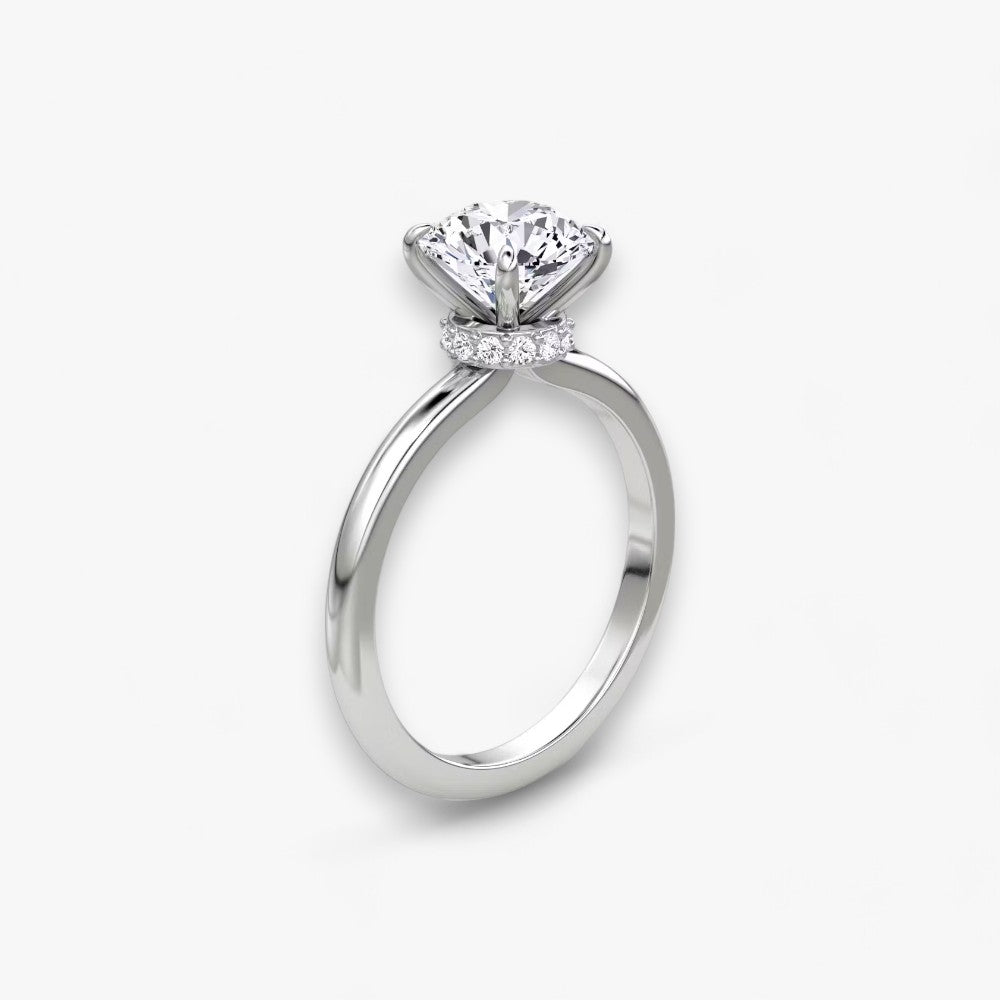 JOIE (Round Natural Diamond White Gold without Pave)