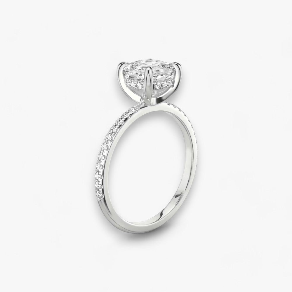 AMOUR (Cushion white gold with pave LABGROWN)