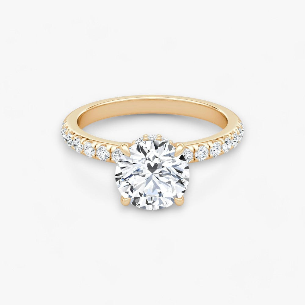 JOIE (Round Natural Diamond Rose Gold with Pave)