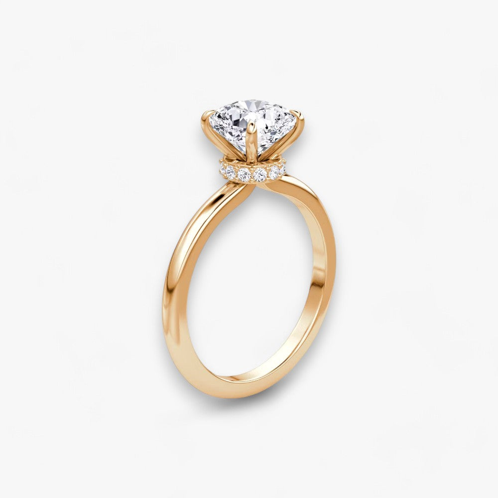 JOIE (Cushion natural diamond rose gold without pave LABGROWN)