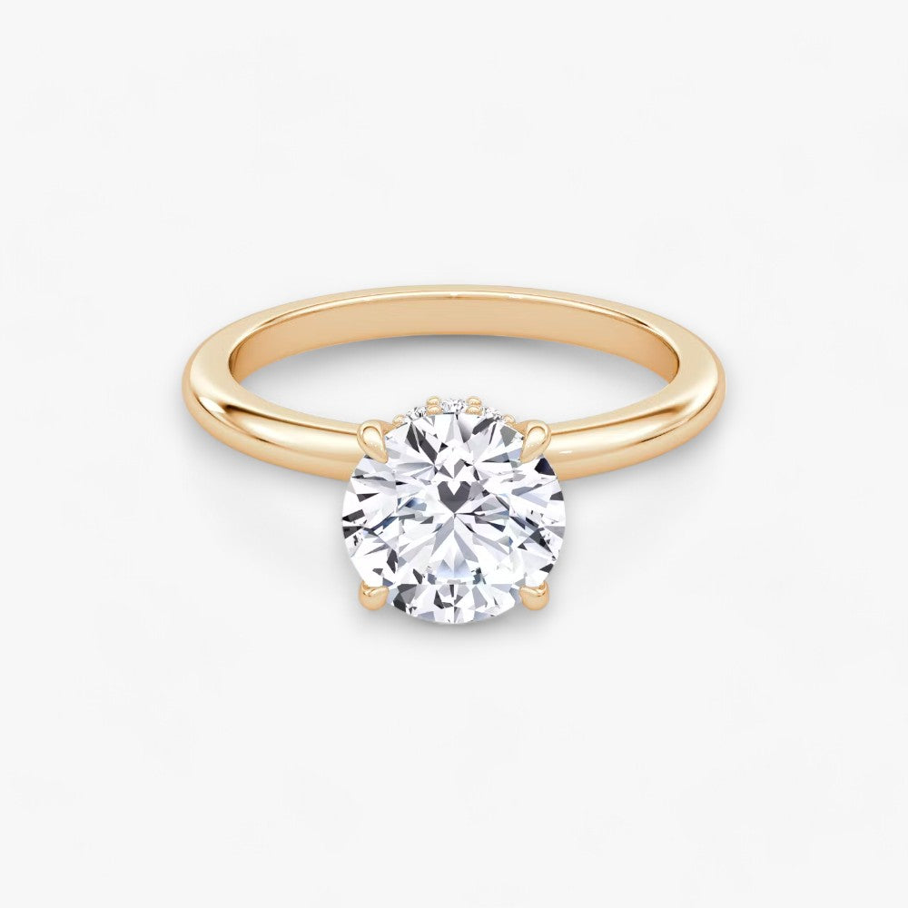 JOIE (Round Natural Diamond Rose Gold without Pave)